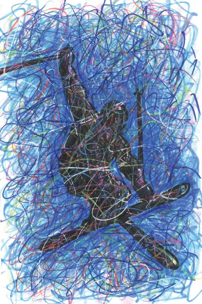 Kids Sports Art: Skiing Trick by Kitslam