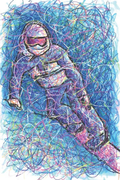 Snowboarding Carve by Kitslam multi panel art