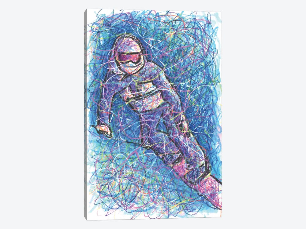 Snowboarding Carve by Kitslam 1-piece Canvas Print