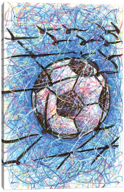 Soccer Goal Canvas Art Print - Kids Sports Art