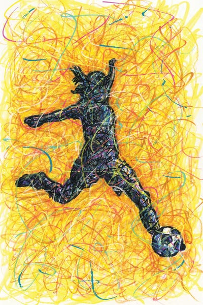 Kids Sports Art: Female Soccer Goal by Kitslam