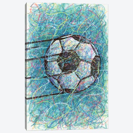 Soccer Shot Canvas Print #KTM36} by Kitslam Canvas Print