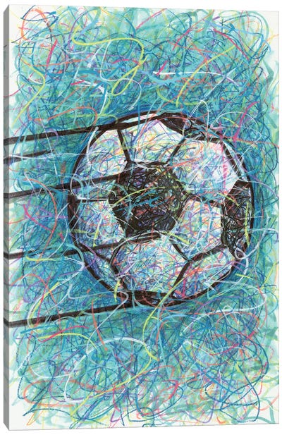 Soccer Shot Canvas Art Print - Soccer Art