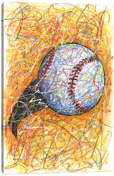 Baseball Hit Canvas Art Print - Baseball Art