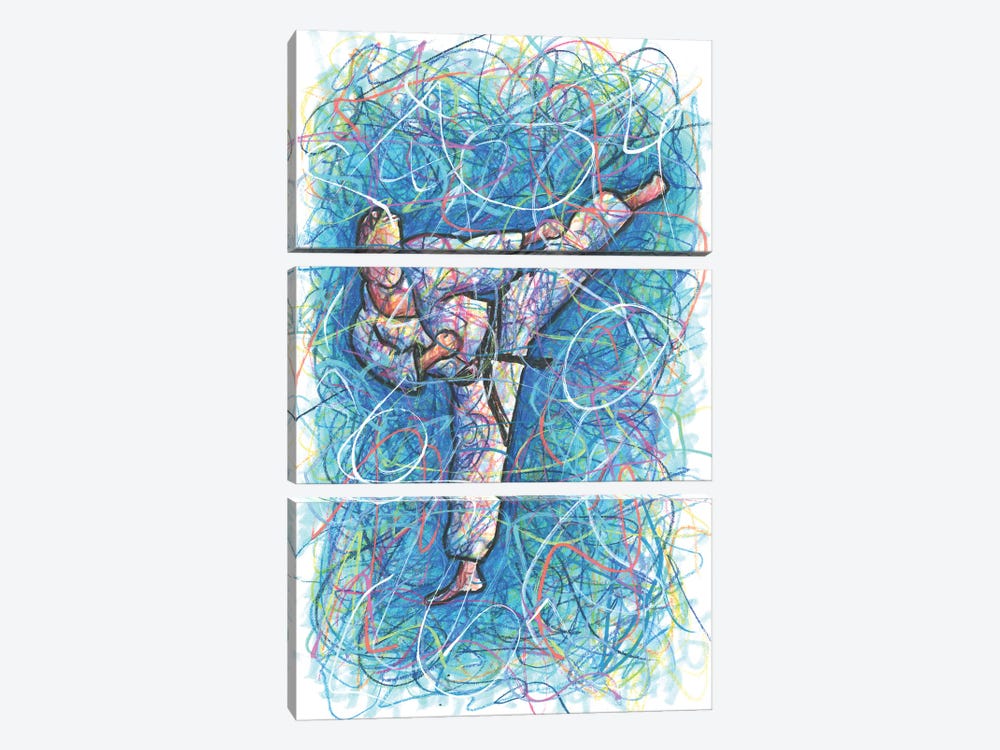 Karate Kid by Kitslam 3-piece Canvas Print