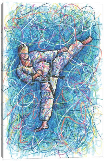 Karate Kid Canvas Art Print - Martial Arts