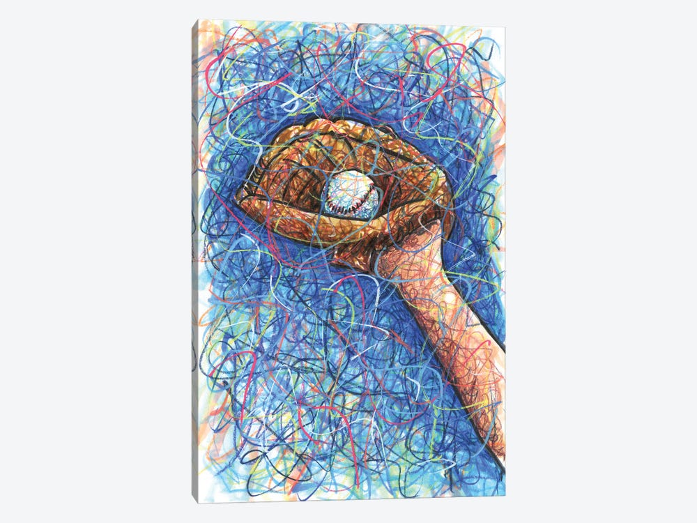 Baseball Glove Catch by Kitslam 1-piece Canvas Art