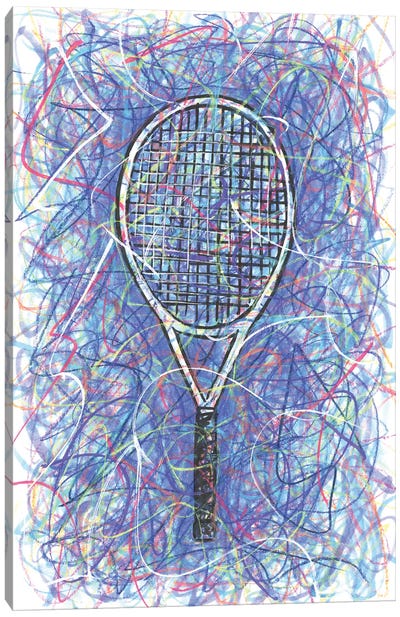 Tennis Racket Canvas Art Print - Tennis Art