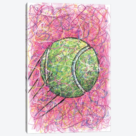 Tennis Ball Canvas Print #KTM44} by Kitslam Canvas Artwork