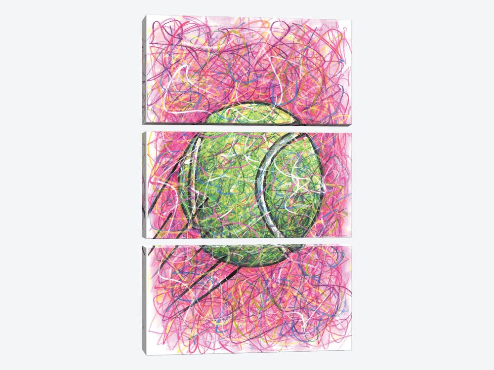 Tennis Ball by Kitslam 3-piece Art Print