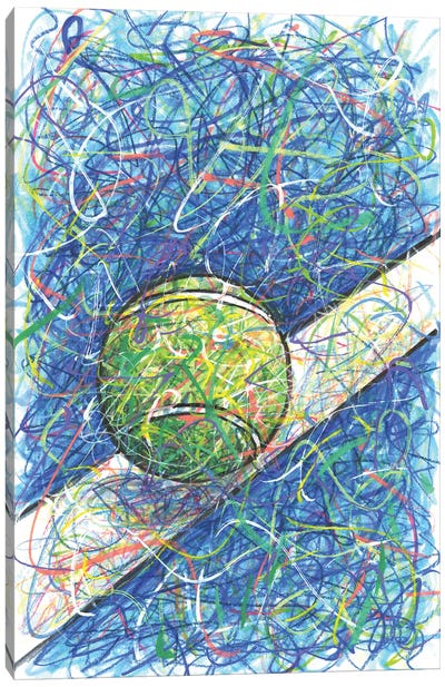Tennis Court Canvas Art Print - Kids Sports Art