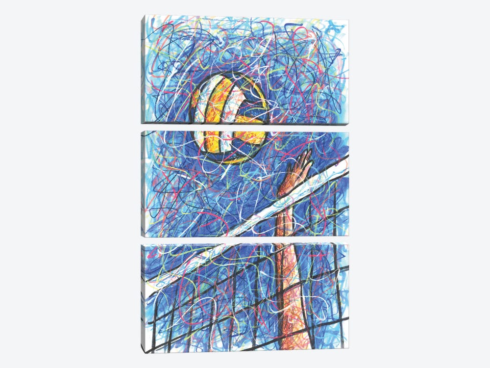 Volleyball Net by Kitslam 3-piece Canvas Artwork
