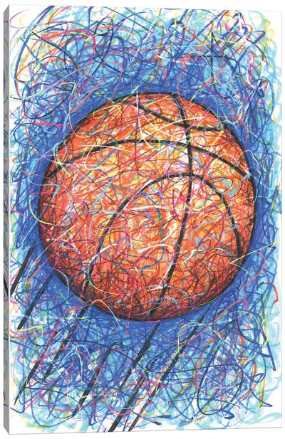 Basketball Shot Canvas Art Print - Basketball Art