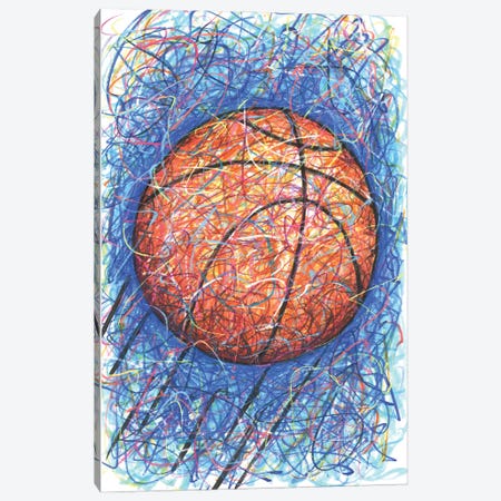 Basketball Shot Canvas Print #KTM4} by Kitslam Canvas Wall Art
