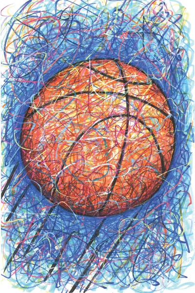 Kids Sports Art: Basketball Shot by Kitslam