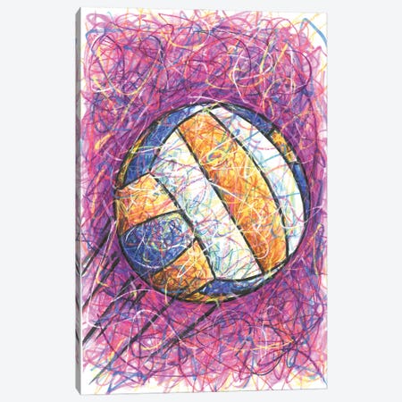Volleyball Canvas Print #KTM50} by Kitslam Canvas Artwork
