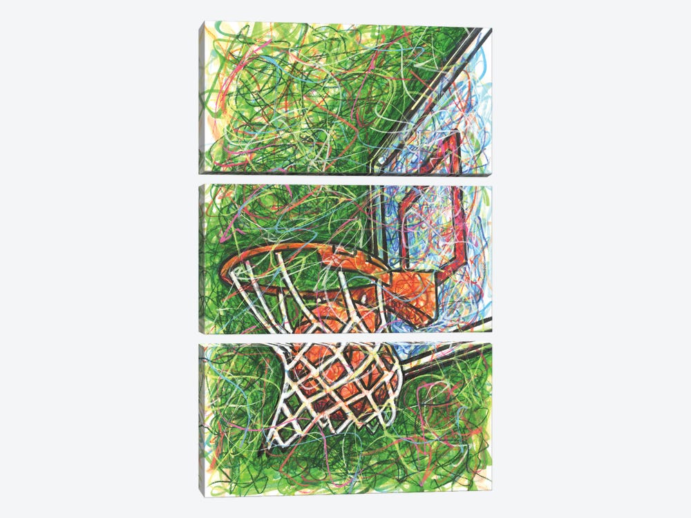 Basketball Hoop by Kitslam 3-piece Canvas Wall Art