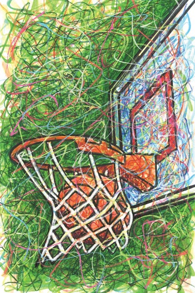 Kids Sports Art: Basketball Hoop by Kitslam