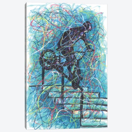 Bmx Handrail Trick Canvas Print #KTM6} by Kitslam Canvas Wall Art