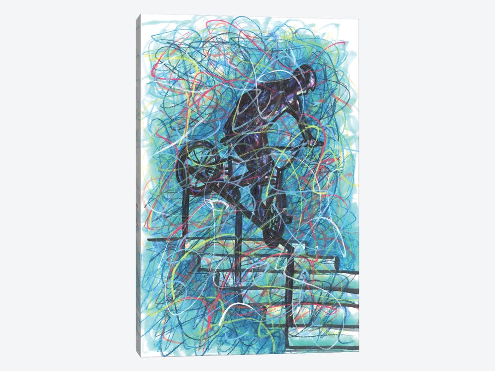 Bmx Handrail Trick by Kitslam 1-piece Art Print
