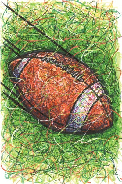 Football Pass by Kitslam art print