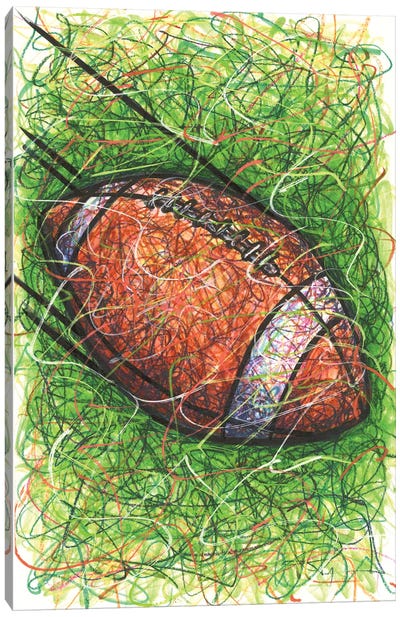 Football Pass Canvas Art Print - Football Art