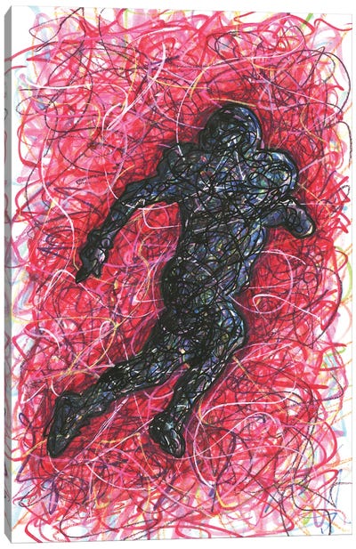 Football Running Back Canvas Art Print - Kitslam