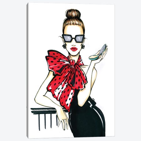 Girl With A Bow Canvas Print #KTP14} by Katerina Pashegor Canvas Art