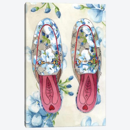 Gucci Shoes Canvas Print #KTP16} by Katerina Pashegor Canvas Art