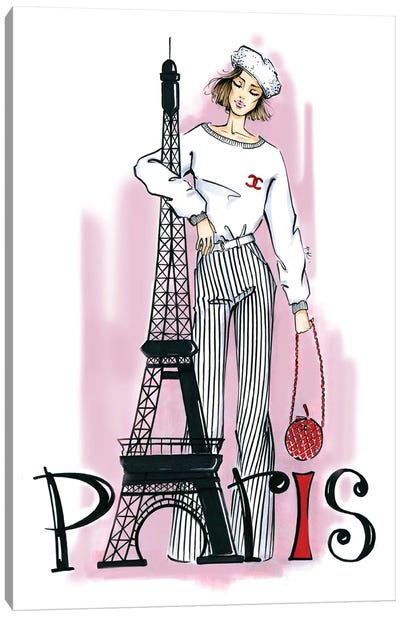 Paris Lover Canvas Art Print - Women's Pants Art