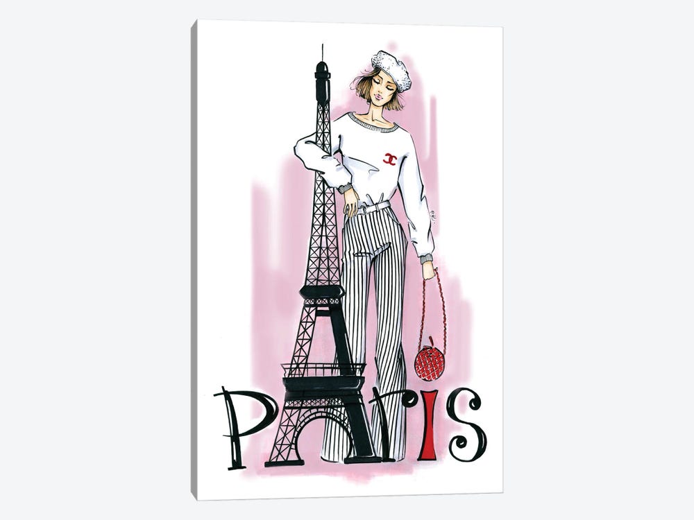 Paris Lover by Katerina Pashegor 1-piece Canvas Print