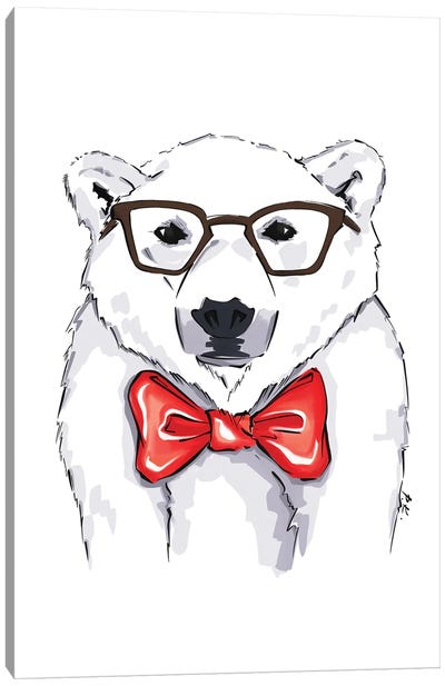 Teddy  Canvas Art Print - Polar Bear Art