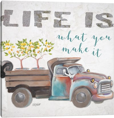 Life Is What You Make It Canvas Art Print - Karen Tribett