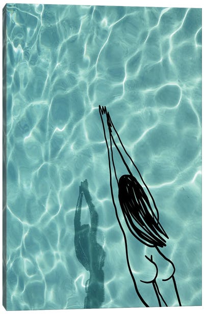 Freedom Canvas Art Print - Swimming Pool Art