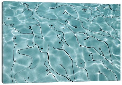 The Nipple Effect Canvas Art Print - Turquoise Art