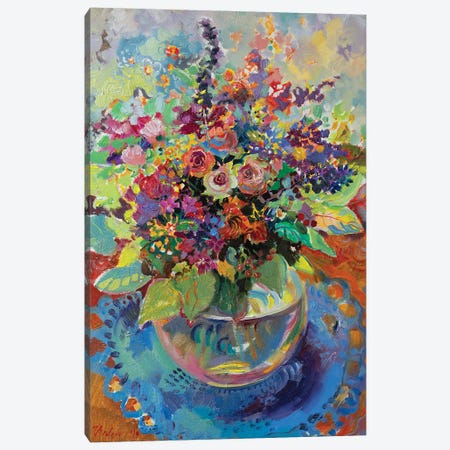 Summer Bouquet -August Canvas Print #KTV100} by Katharina Valeeva Canvas Artwork