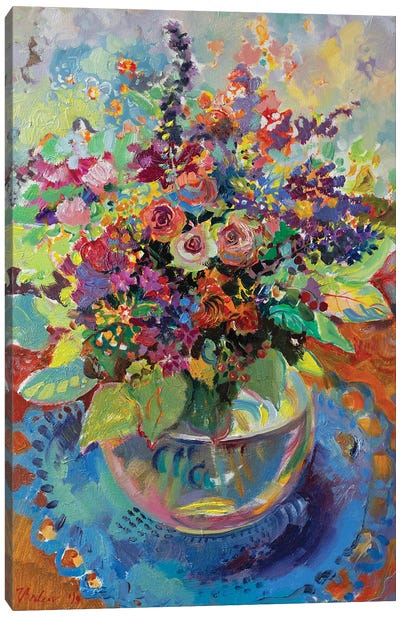 Summer Bouquet -August Canvas Art Print - Katharina Valeeva