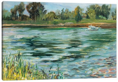 Summer On The Rhine Canvas Art Print - Katharina Valeeva