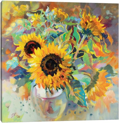 Sunflowers Canvas Art Print - Katharina Valeeva