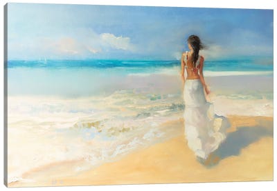 Sunny Beach Canvas Art Print - Katharina Valeeva