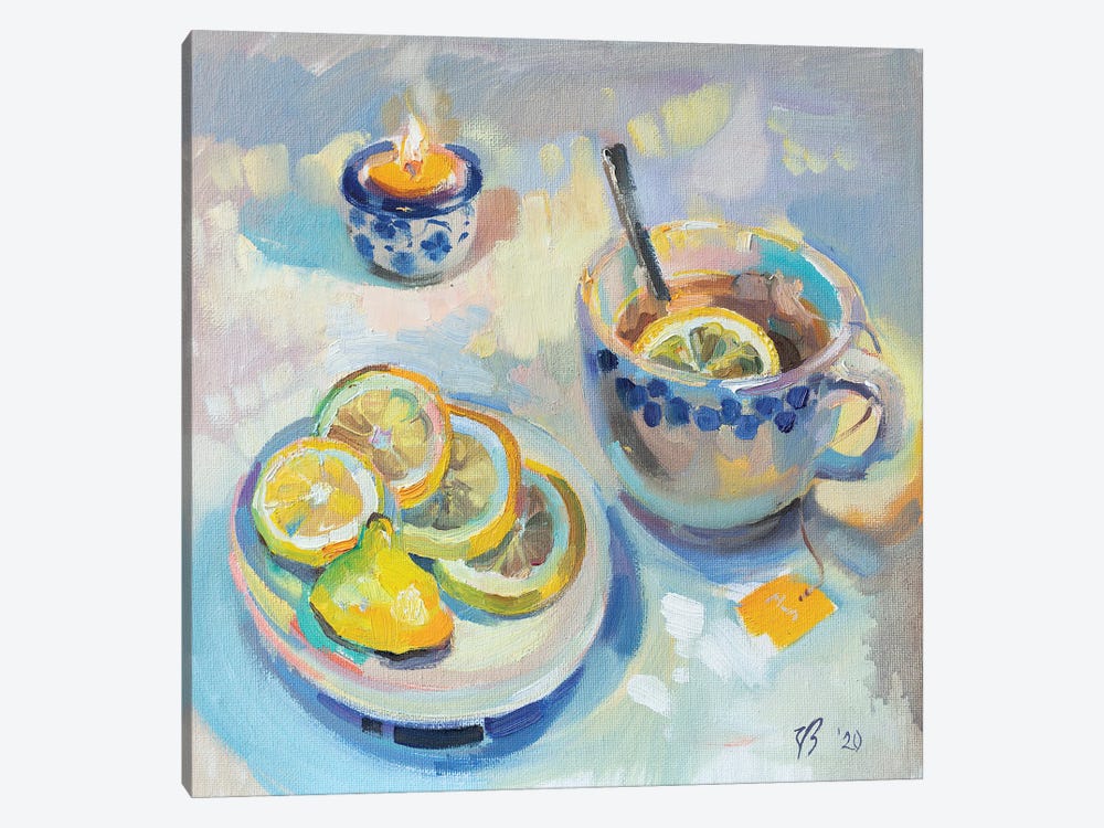 Tea With Lemon by Katharina Valeeva 1-piece Canvas Art