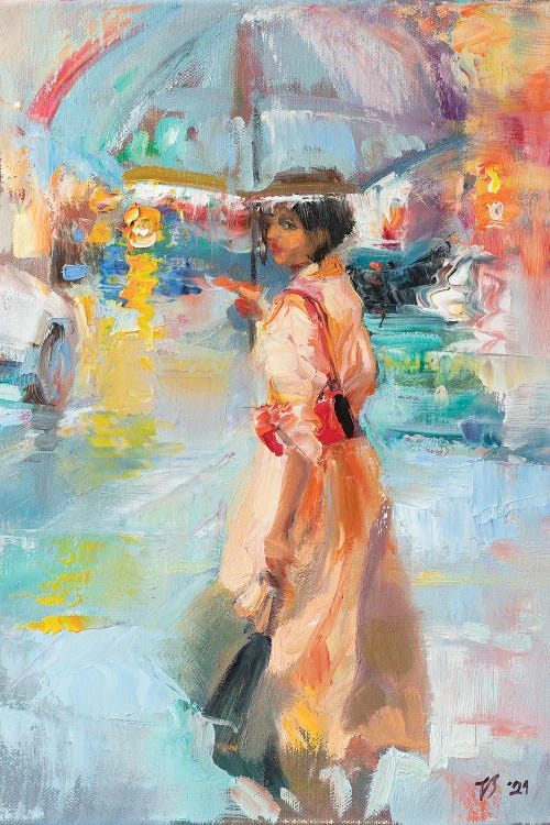 Unknown Girl Under The Umbrella by Katharina Valeeva wall art