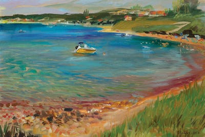 Yellow Boat by Katharina Valeeva canvas print