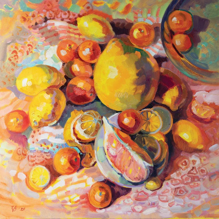 Yellow Still Life With Citrus