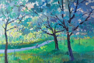 Blooming Trees by Katharina Valeeva canvas print