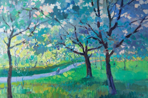 Tranquil Gardens: Blooming Trees by Katharina Valeeva