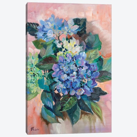Blue Hydrangea Canvas Print #KTV15} by Katharina Valeeva Canvas Artwork