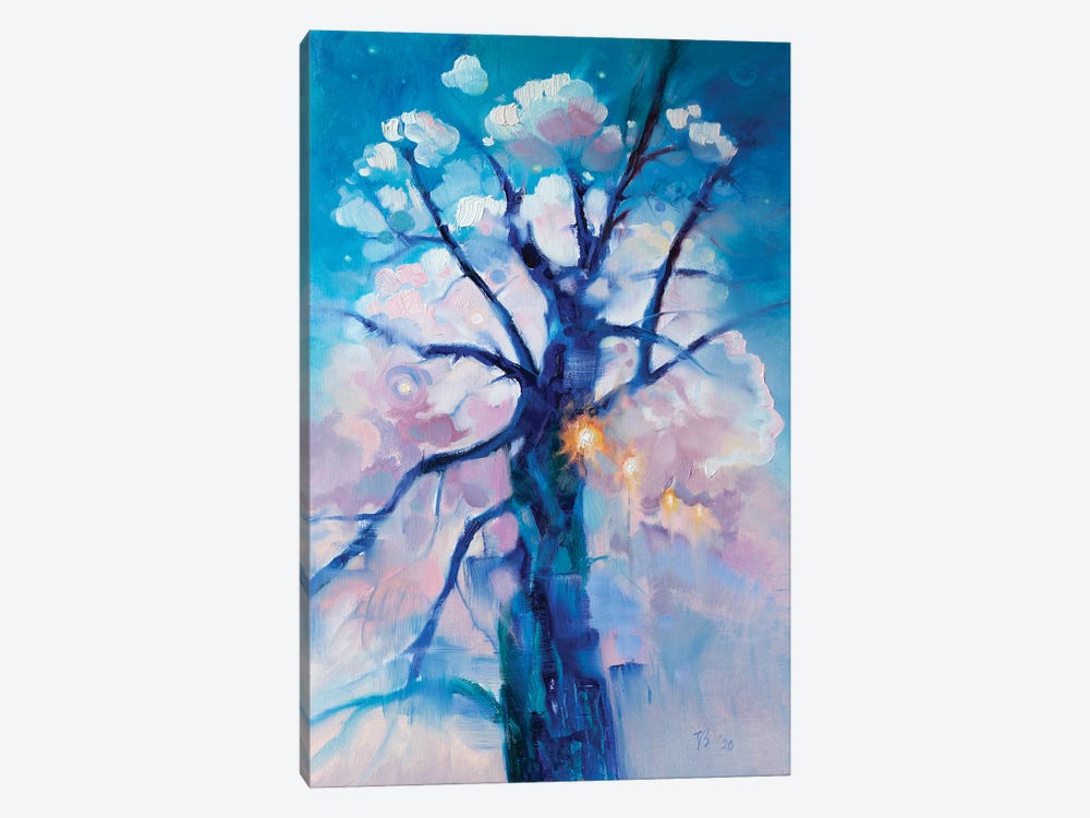 Blue Tree by Katharina Valeeva 1-piece Canvas Wall Art