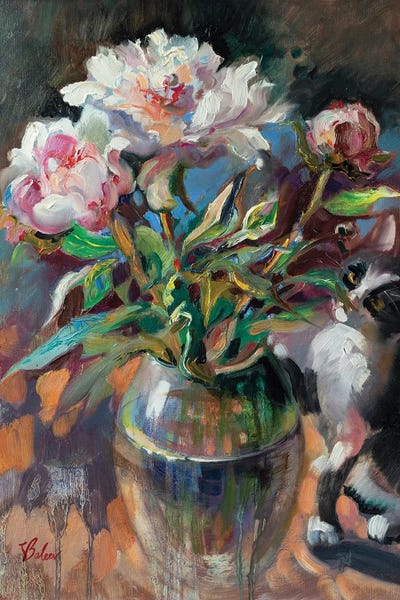 Peonies: Bouquet Of Pink Peonies by Katharina Valeeva