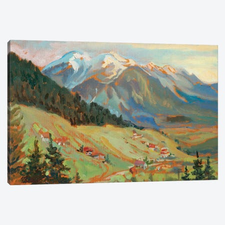 Alpine Village View Canvas Print #KTV1} by Katharina Valeeva Art Print